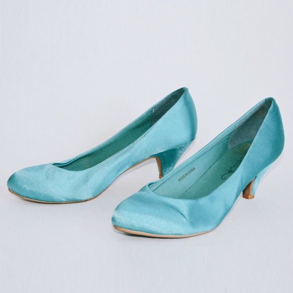 turquoise kitten heels